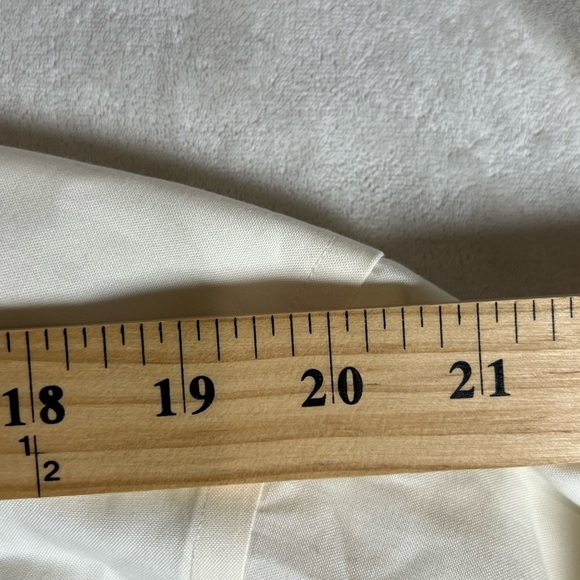 Joe. A. Bank 17.5-35 Traveler Collection Tailored Fit Pale Yellow White Shirt - Picture 7 of 8